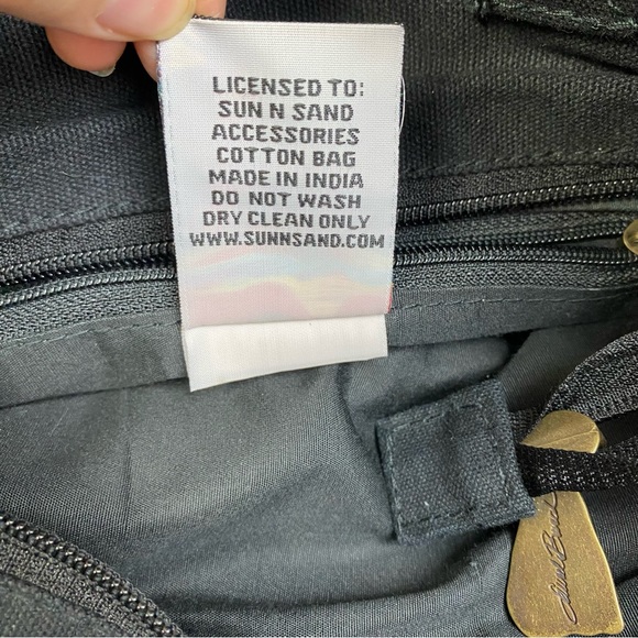 Laurel Burch Sand N Sun Canvas Cat Cutout Tres Gratos Zip Top Handbag Purse Tote - Picture 12 of 16